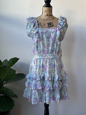 NWT Love Shack Fancy Floral Mini Dress Size L